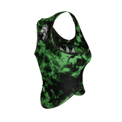 Green Punk Skull Tank
