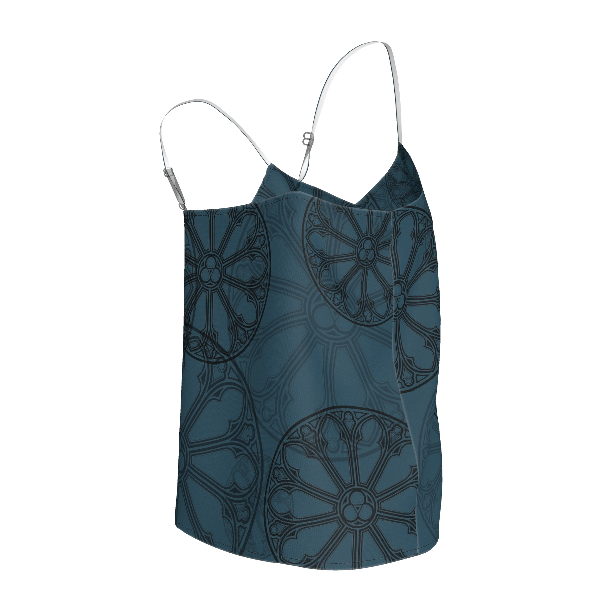 Teal Rose Window Camisole