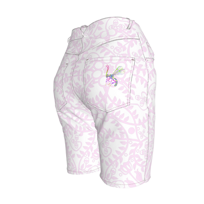 Shoosty Pink Slim Jeans Shorts