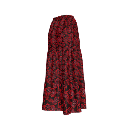 Red Rose Tiered Skirt