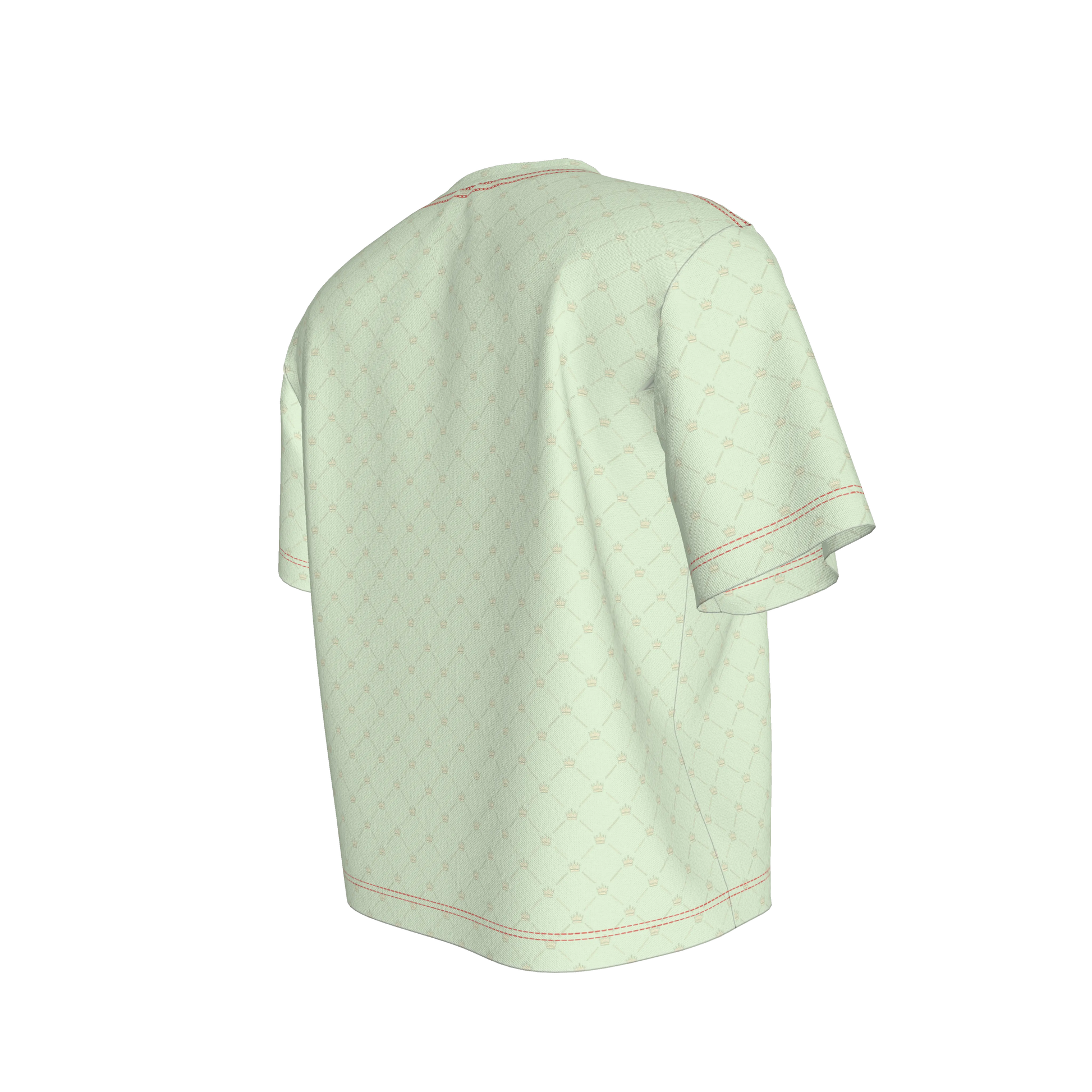 Crown and Lines Light Green Women’s Cropped T-Shirt