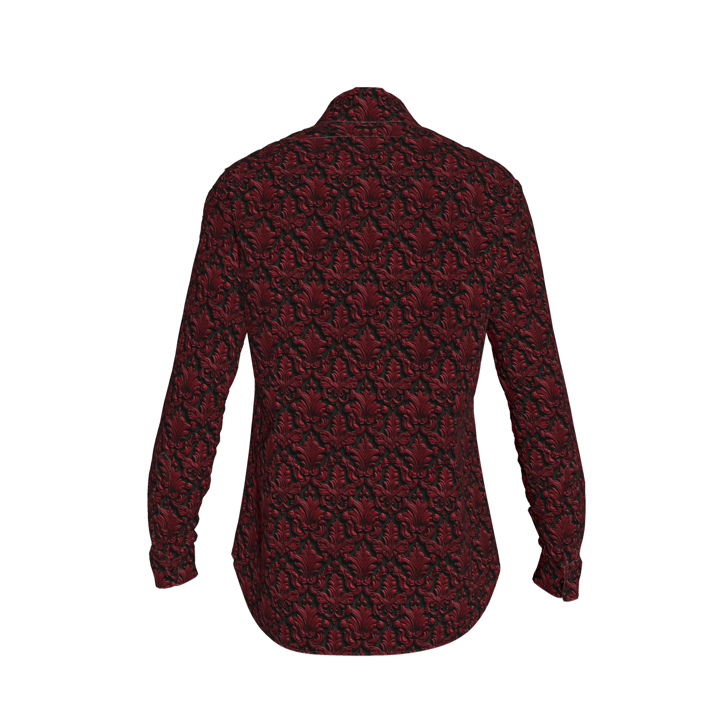 Blood Red Filagree Dress Shirt