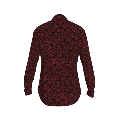 Blood Red Filagree Dress Shirt