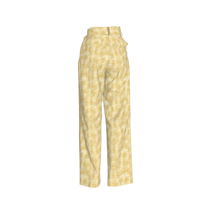 Abrazos Gold Pleated woman pants 