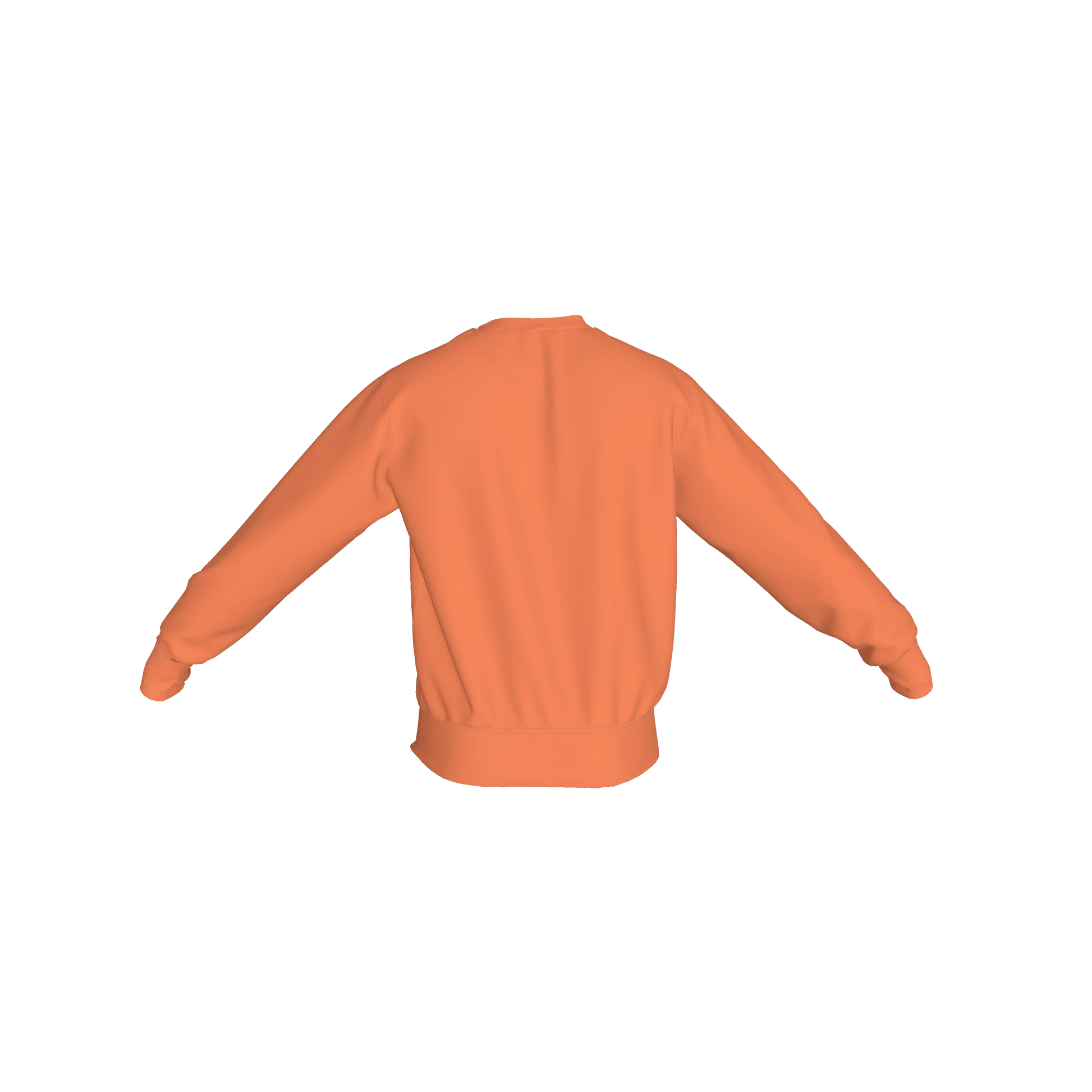 Crew Neck Sweatshirt with Inset V - Heavyweight Cotton French Terry