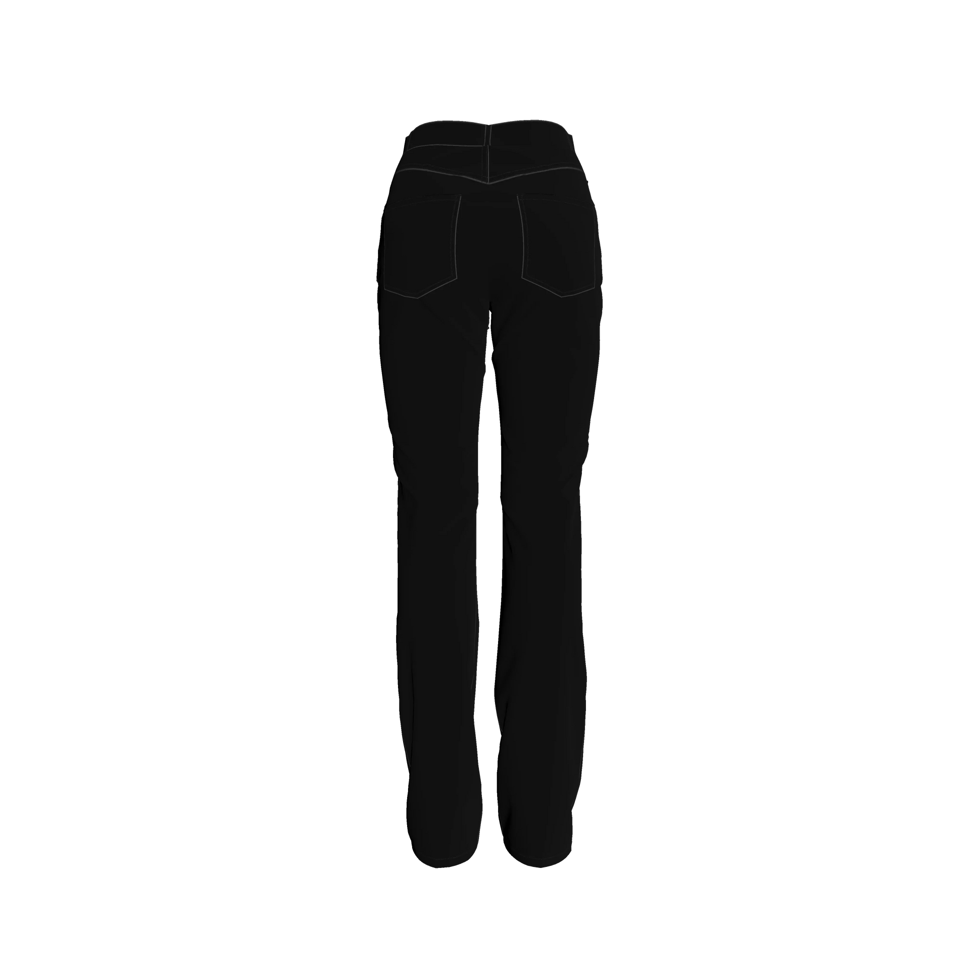 Slim Jeans in Pure Black Heavy Stretch Cotton Twill