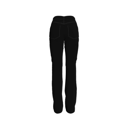 Slim Jeans in Pure Black Heavy Stretch Cotton Twill