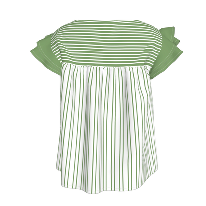 Ruffled Sleeve Top
