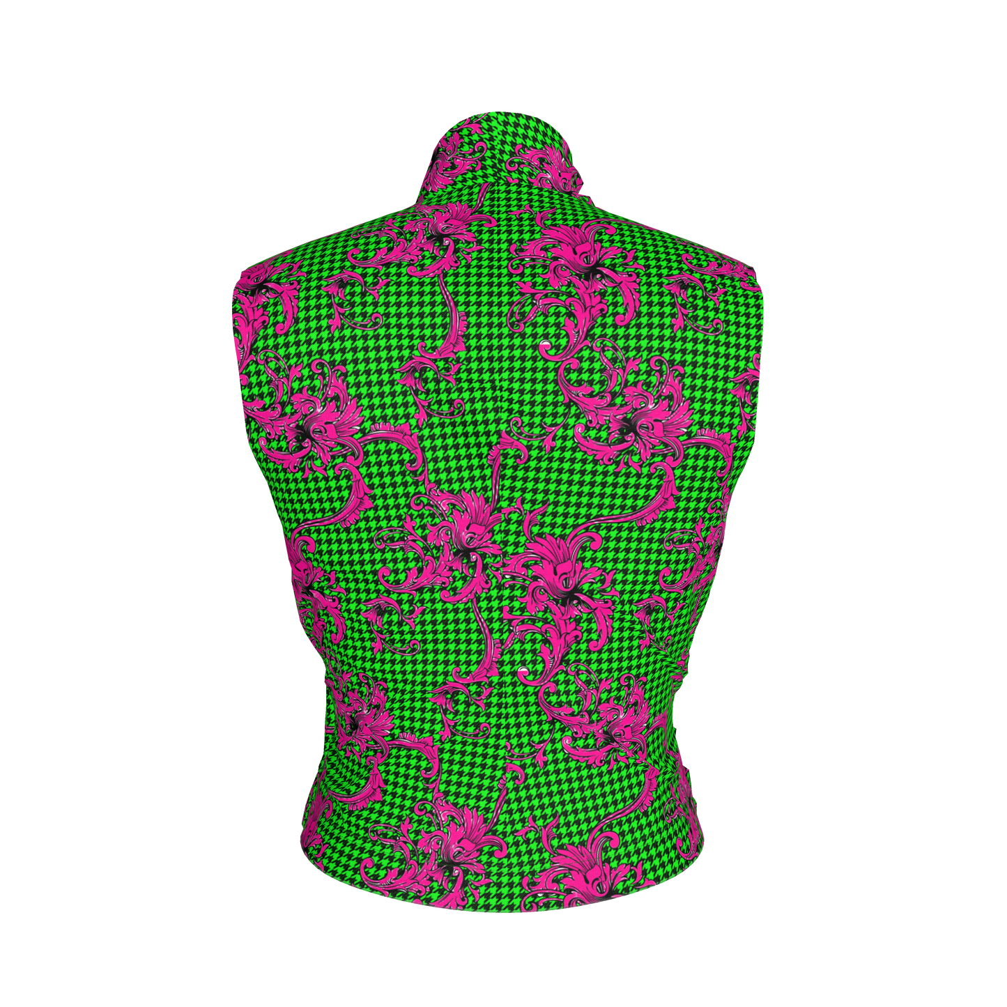 Pink & Green Houndstooth Surplice - Bamboo/Cotton Blend