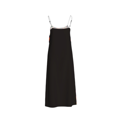 Organic Cotton Twill Slip Dress – Black
