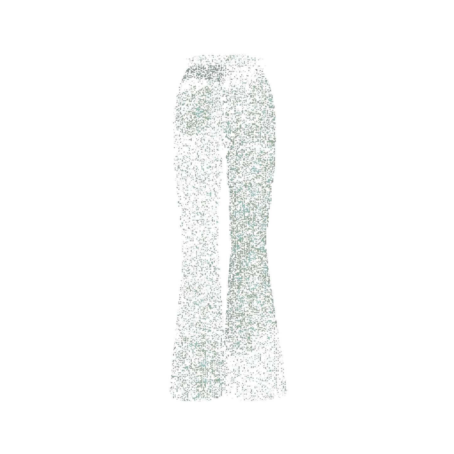 Bell Bottom Jeans in Heavy Stretch Cotton Twill – Digital Abstract Print