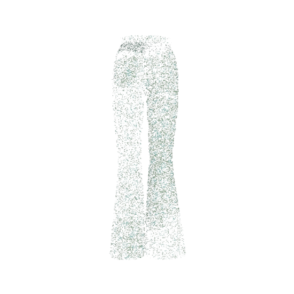 Bell Bottom Jeans in Heavy Stretch Cotton Twill – Digital Abstract Print