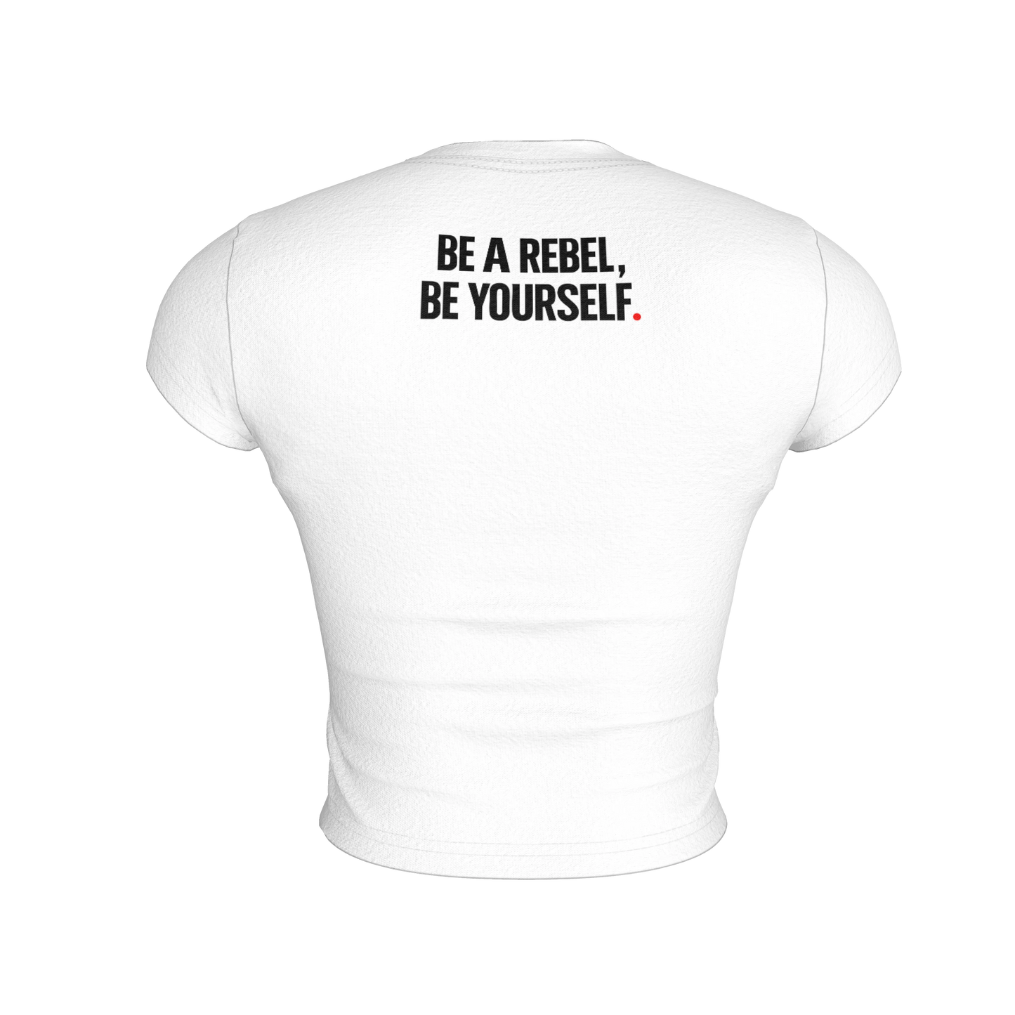 Cropped Baby T-shirt in Lightweight Stretch Cotton Fashion Jersey