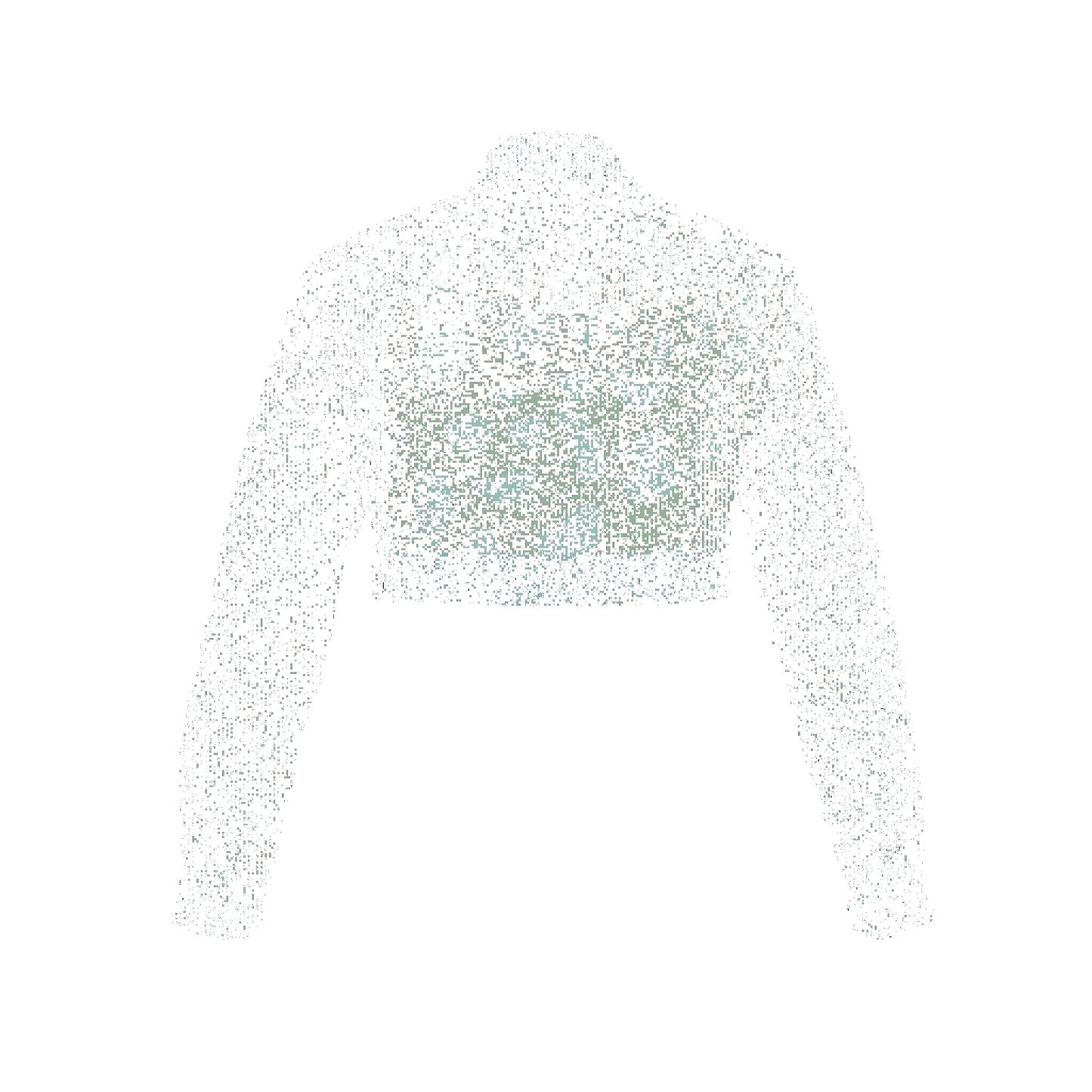 Green & Blue Cropped Jacket 