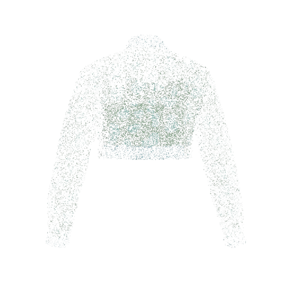 Green & Blue Cropped Jacket 