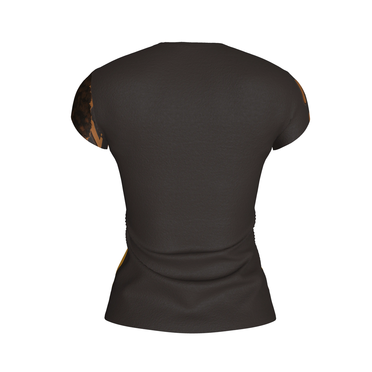 Signature Short Sleeve T-Shirt in Ochre Cotton-Spandex Jersey