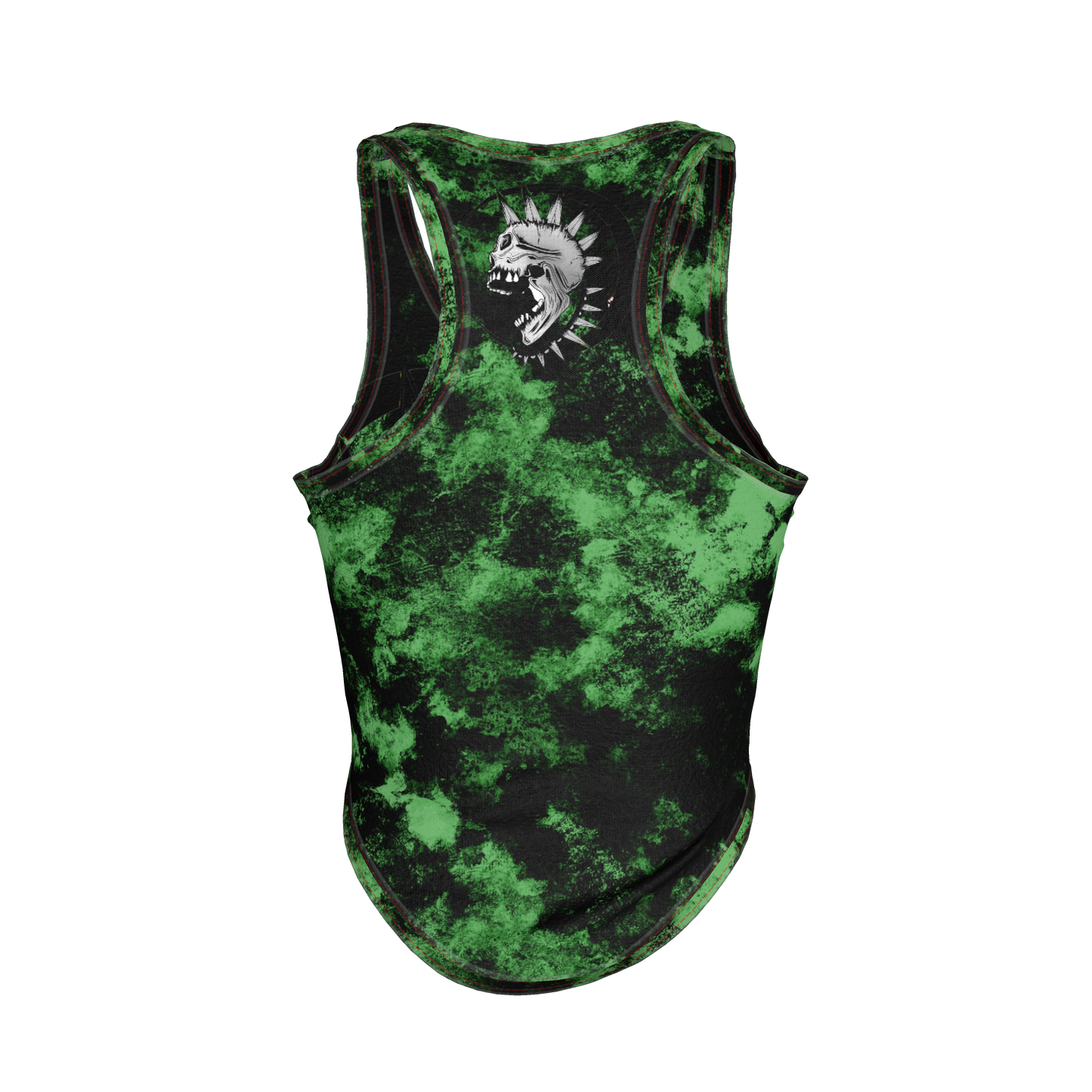 Green Punk Skull Tank