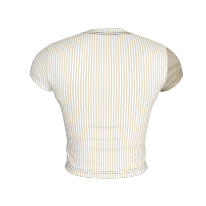 Camo Cropped Sleeve T-Shirt Half 'n Half