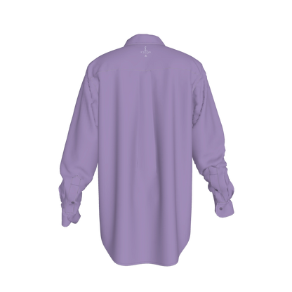 L'EGNA RISING VIOLET SMOKE Oversized Button-Up