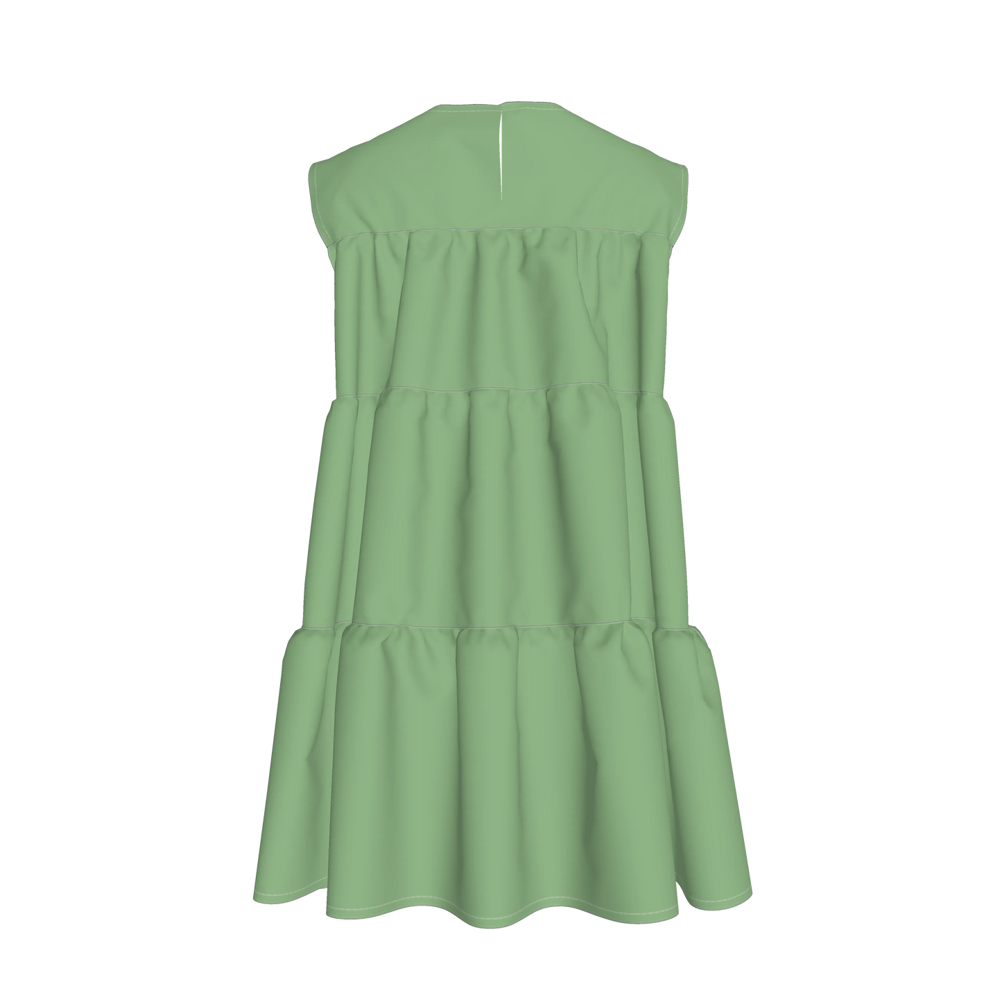 Ruffle Dress without Lining in Pima Cotton Poplin
