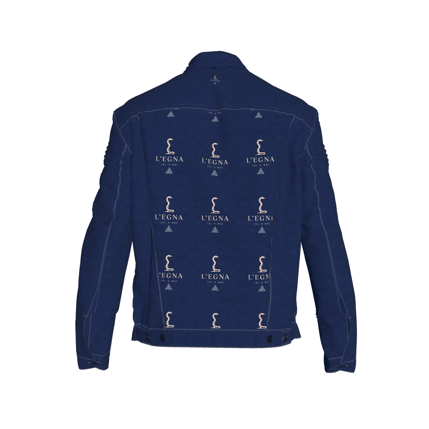 L'EGNA RISING 'BLUE-BLOOD' Jean Jacket (ALL OVER PRINT)