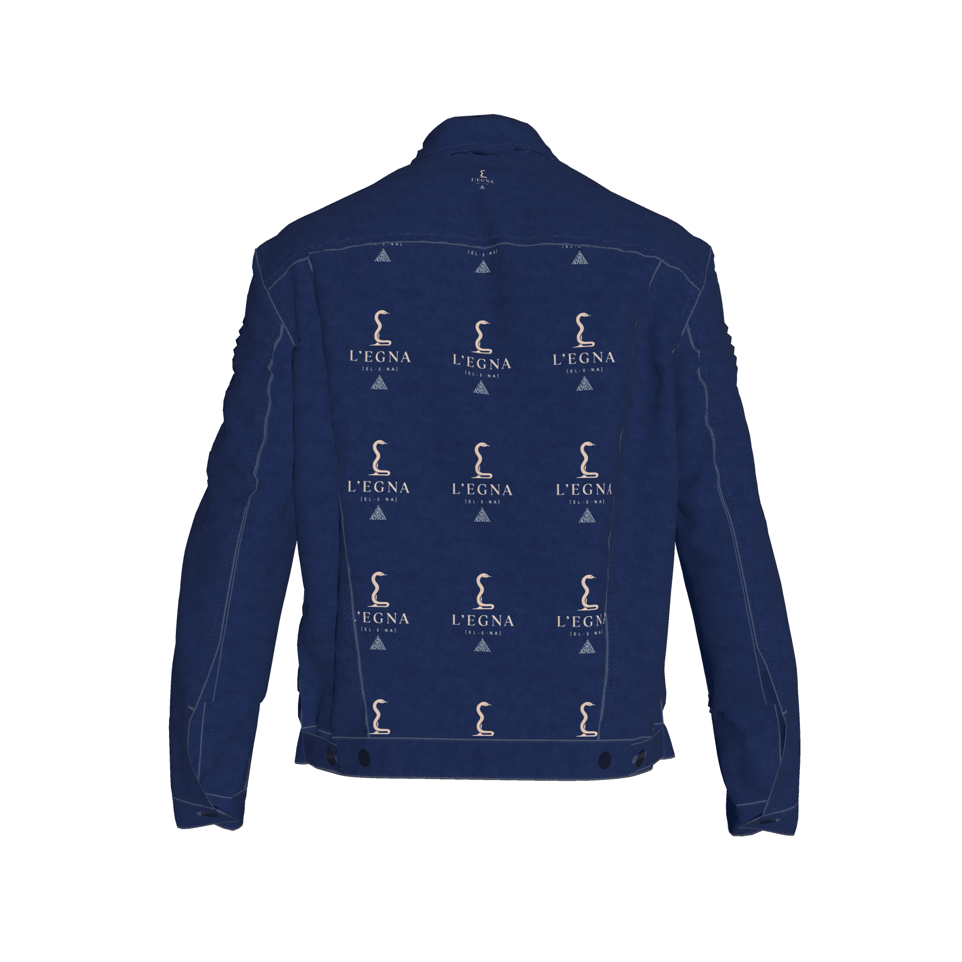 L'EGNA RISING 'BLUE-BLOOD' Jean Jacket (ALL OVER PRINT)