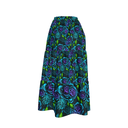 Blue Rose Tiered Skirt