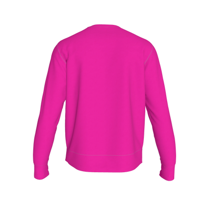 Tailored Crewneck Sweatshirt in Bold Pink "REBEL" Print