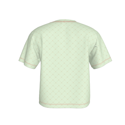 Crown and Lines Light Green Women’s Cropped T-Shirt
