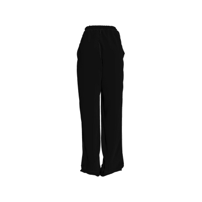 Draw String Pajama Pants in Pure Black Pima Cotton Poplin