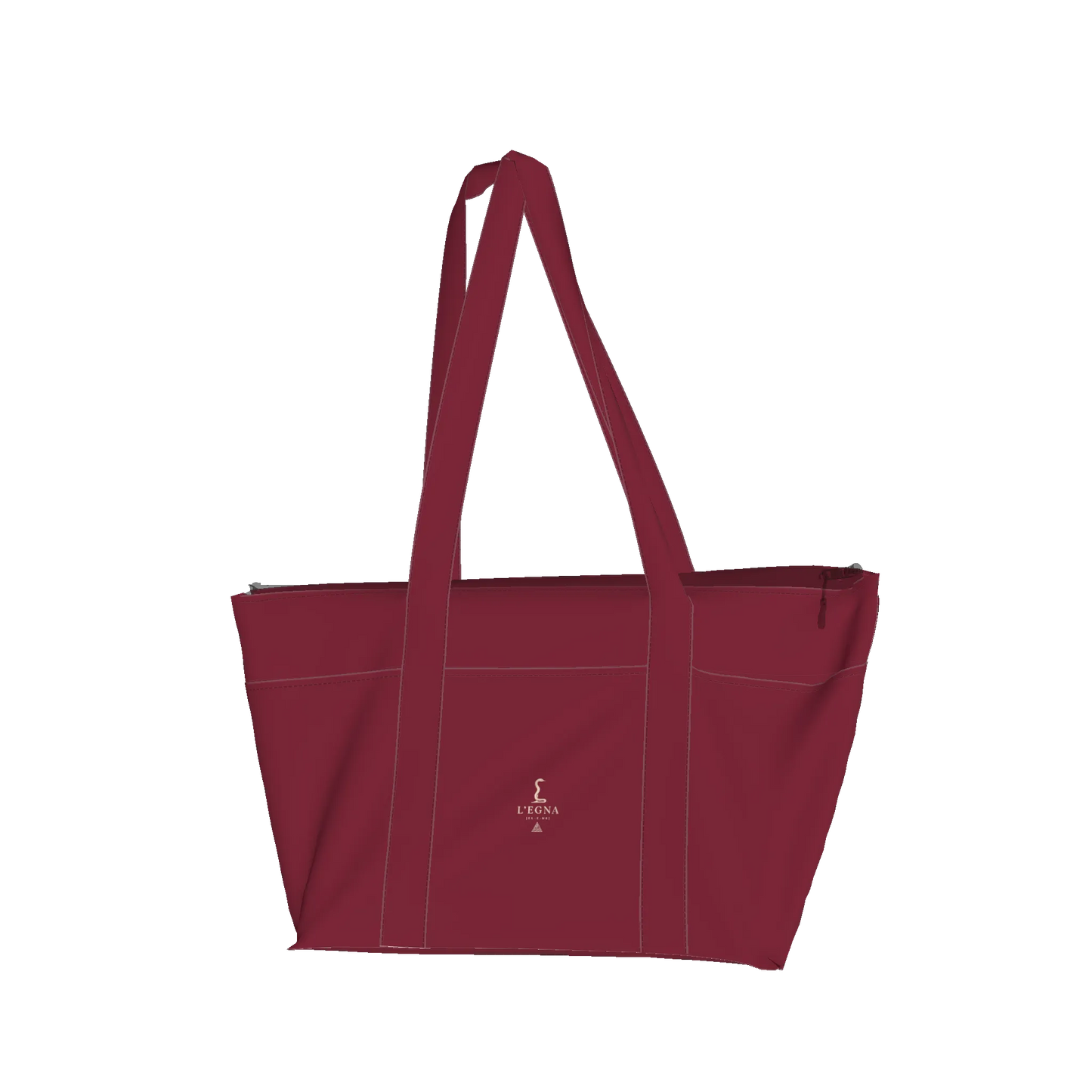 L'EGNA Rising MERLOT RESERVE Tote — Seven Pocket Tote Bag