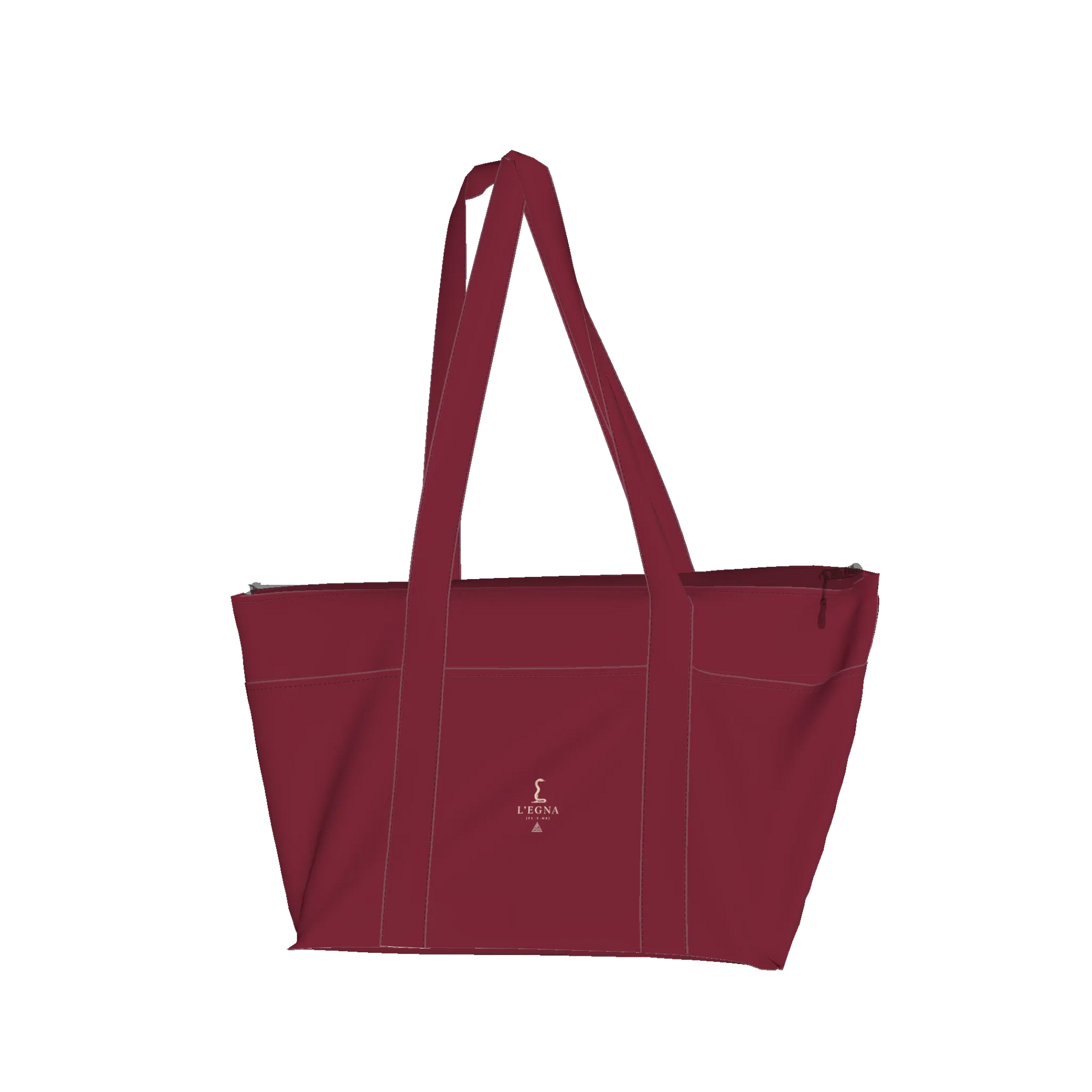 L'EGNA Rising MERLOT RESERVE Tote — Seven Pocket Tote Bag
