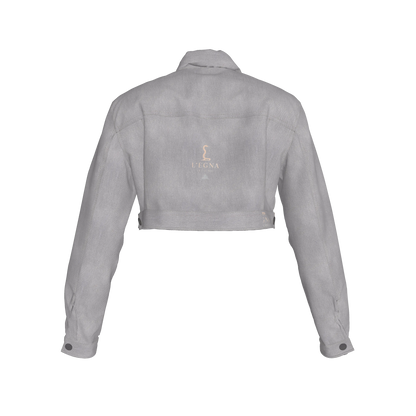 L'EGNA RISING 'GRAY' Cropped Jean Jacket