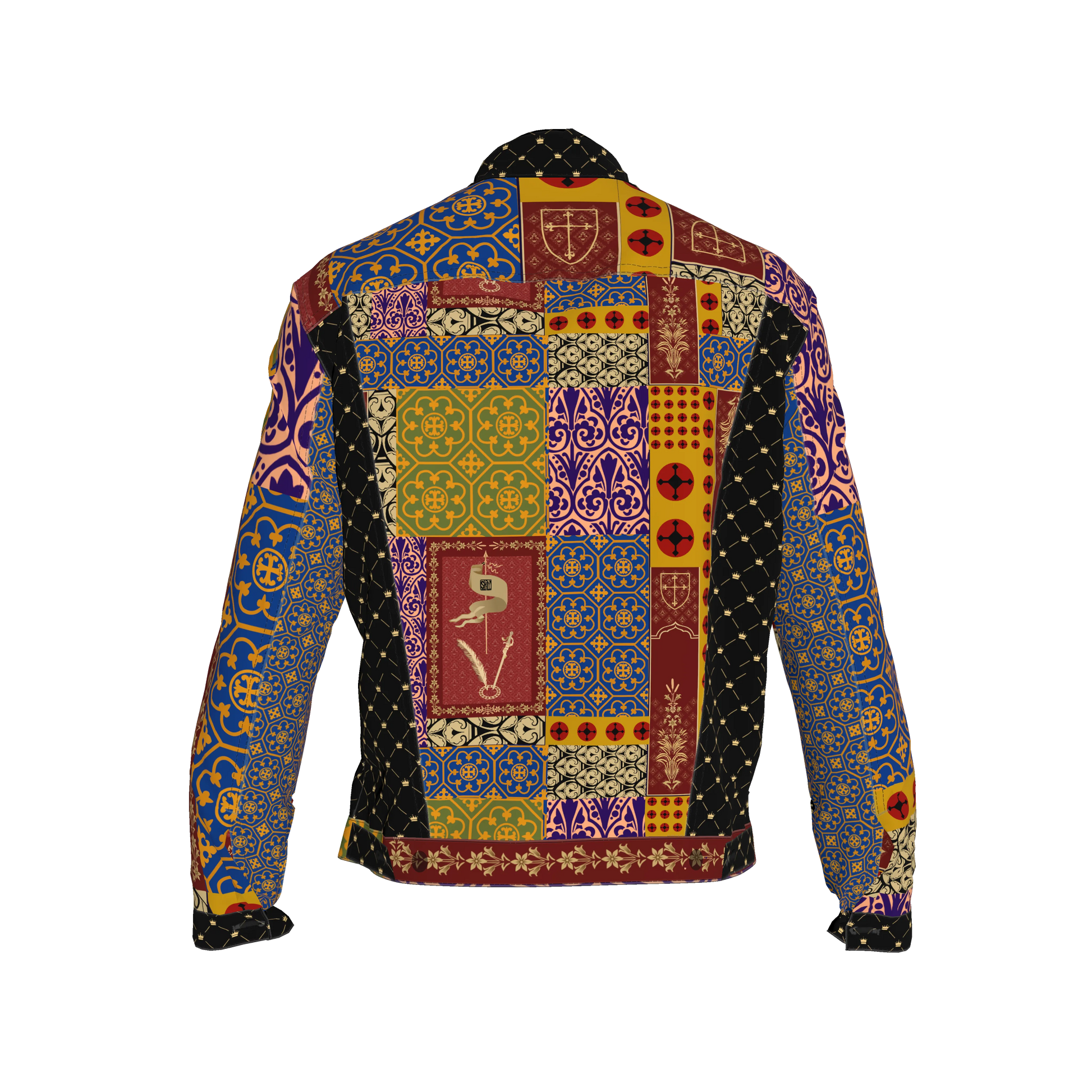 Joan of Arc Exclusive Satin and Denim Jacket