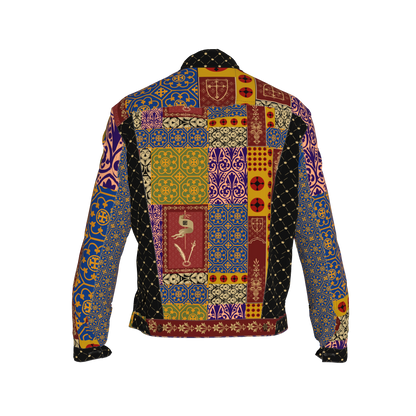 Joan of Arc Exclusive Satin and Denim Jacket