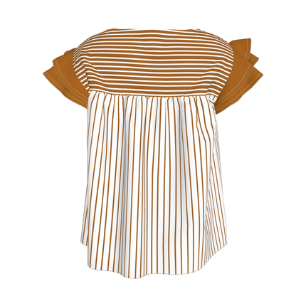 Ruffled Sleeve Top