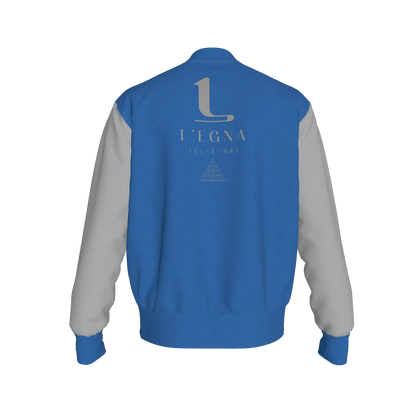 L'EGNA VARSITY JACKET - (BLUE)