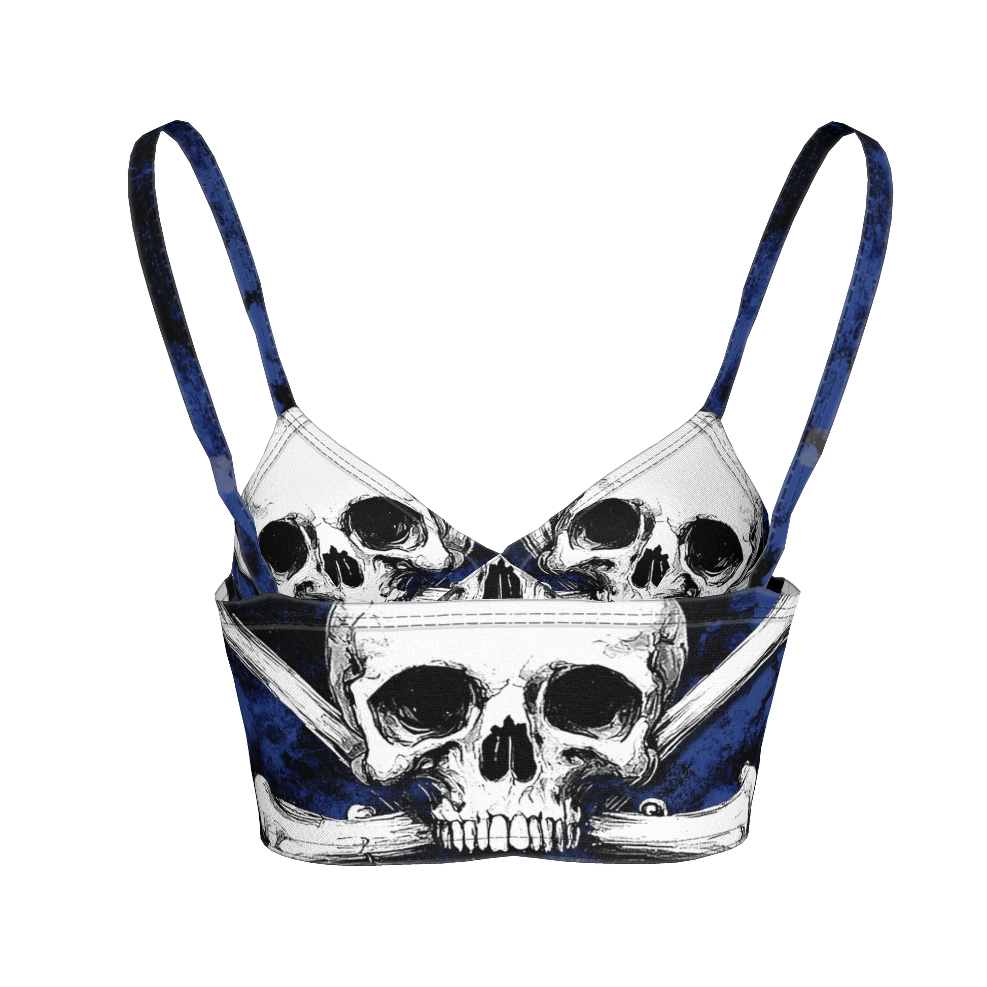Blue Skeletittie Bralette
