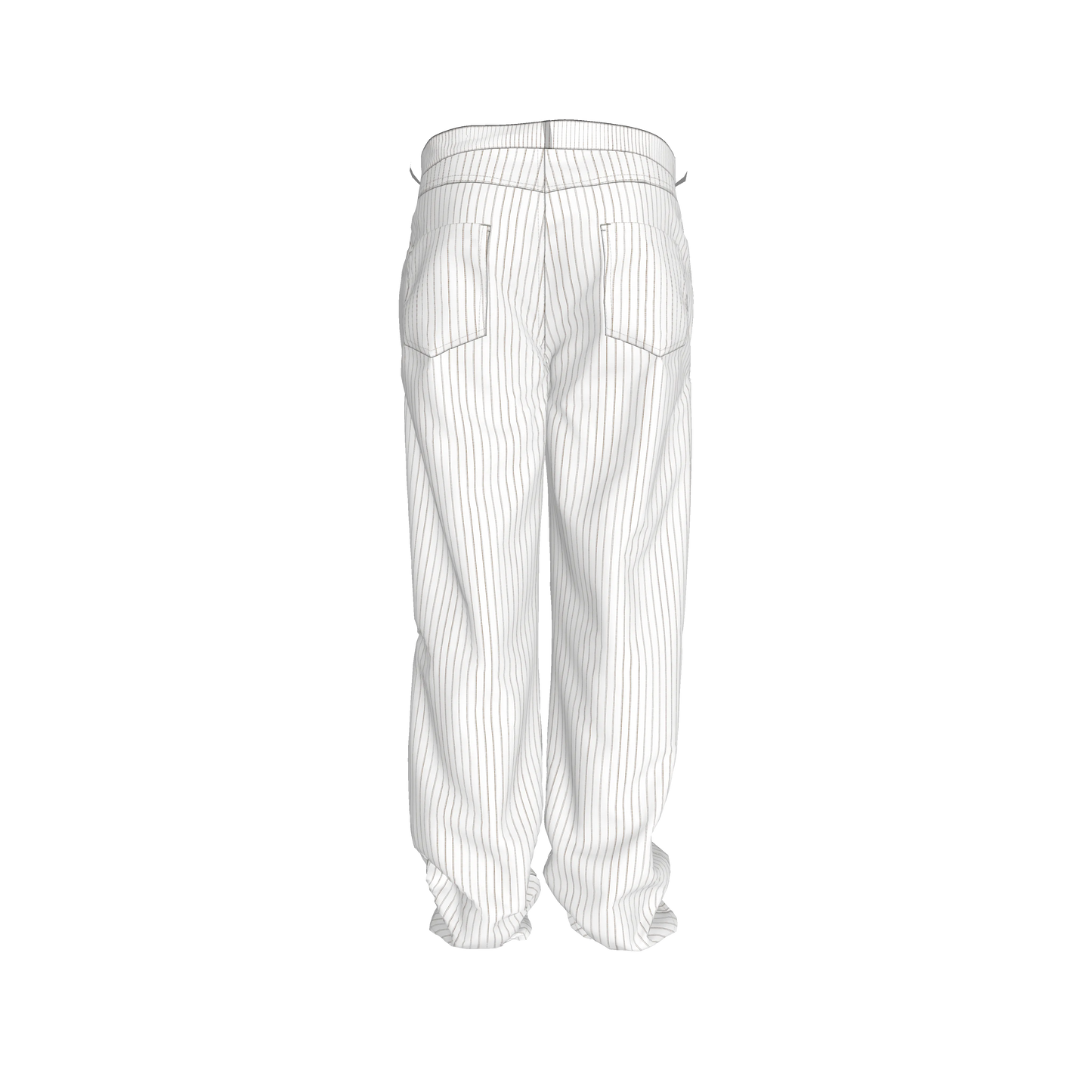 Brown Striped on White Premium Pants