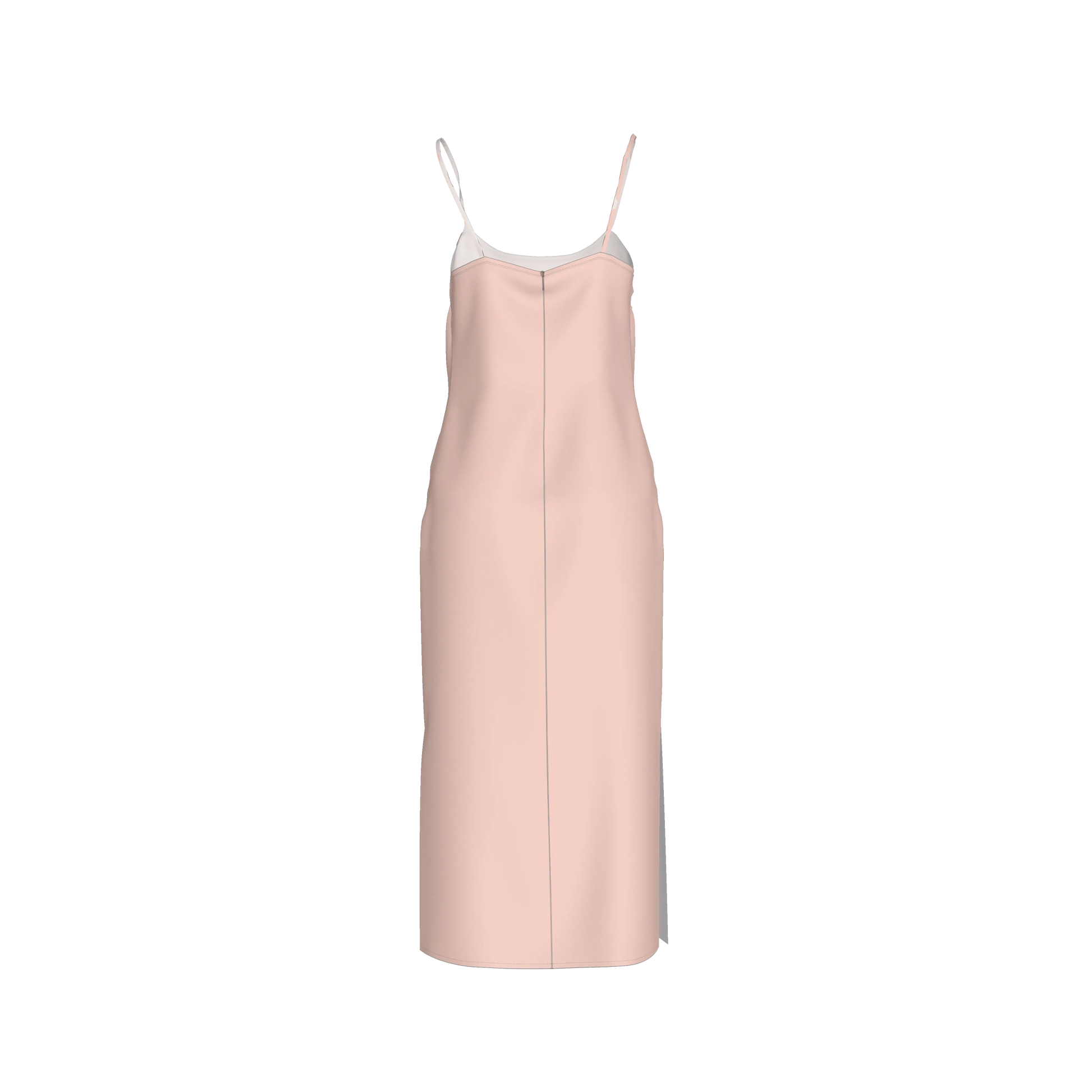 Darted Slip Dress in Lightweight Stretch Silk Satin