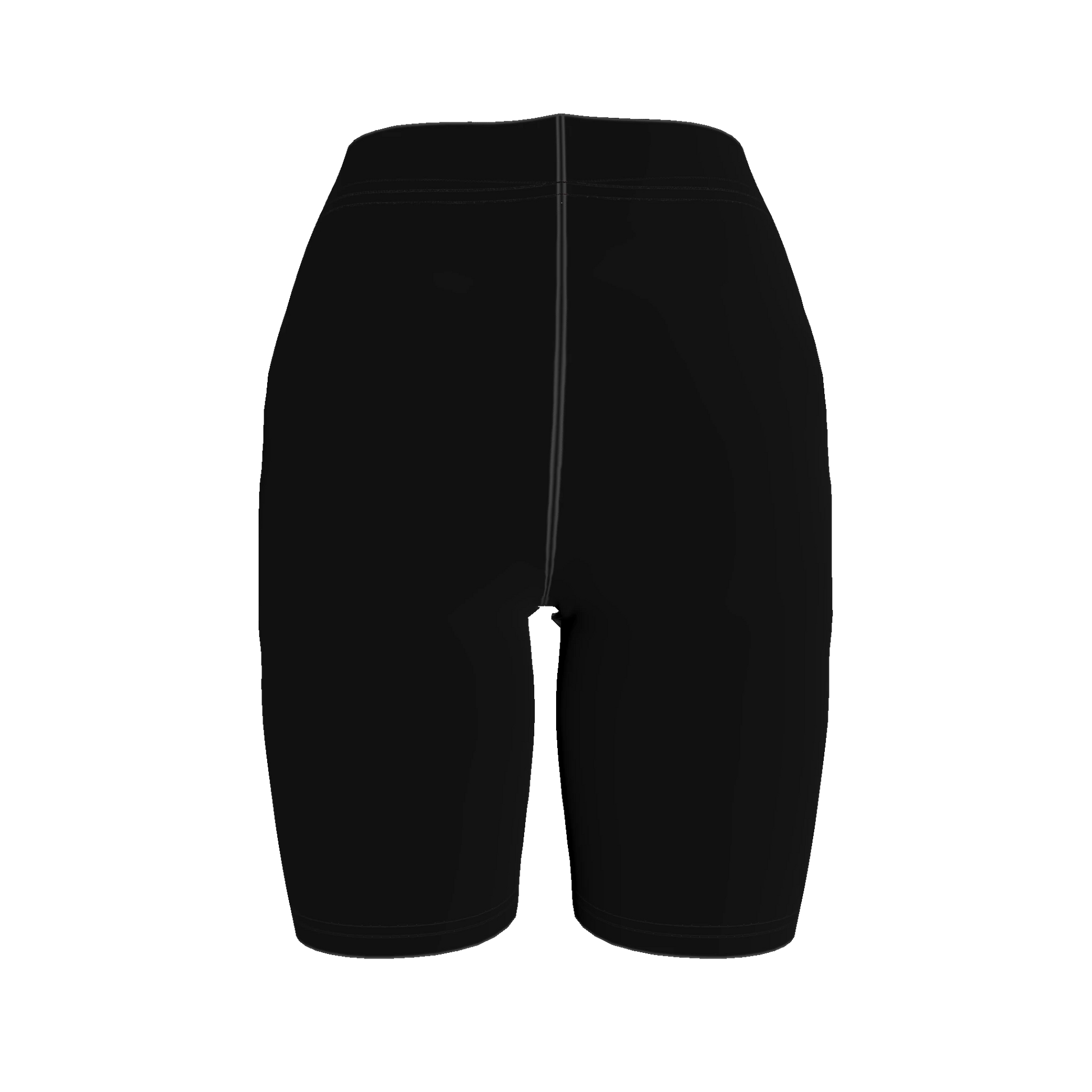 Athletic Shorts in Pure Black Cotton-Spandex Jersey
