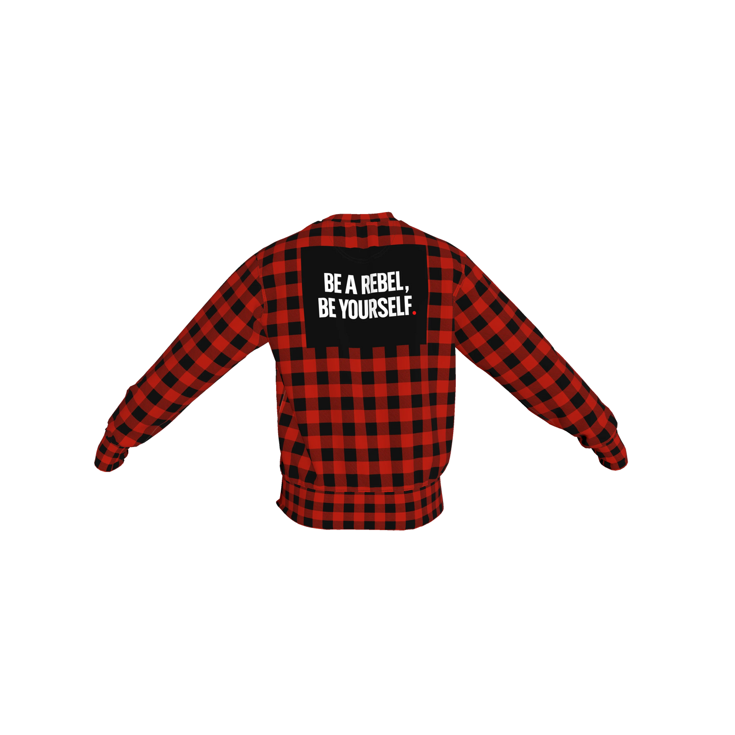 Crew Neck Sweatshirt with Inset V – Buffalo Check