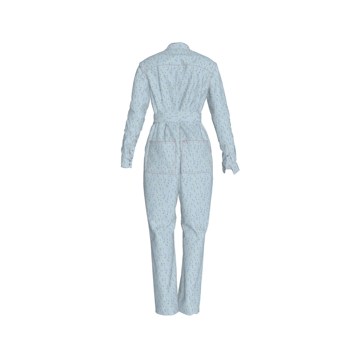 Lightweight Button Front Jumpsuit in Brushed Organic Cotton Twill