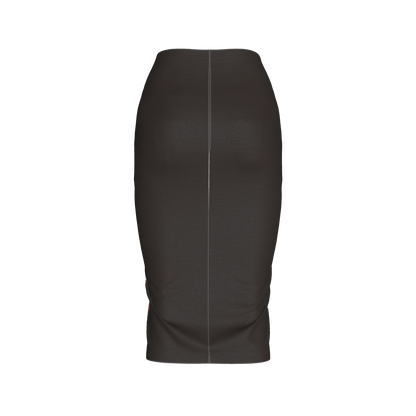 Body Con Short Knit Skirt in MELANIN Lip Art Jersey
