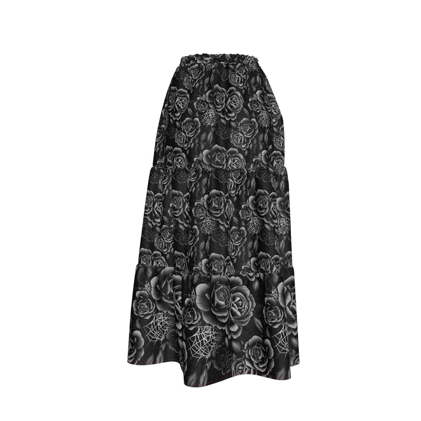 Black Rose Tiered Skirt
