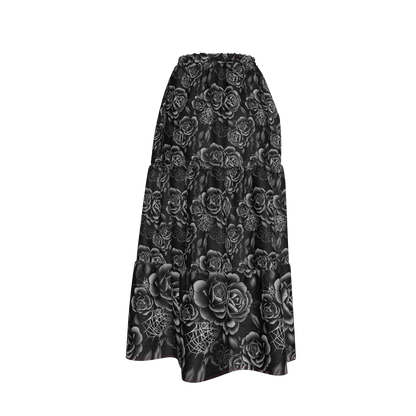 Black Rose Tiered Skirt
