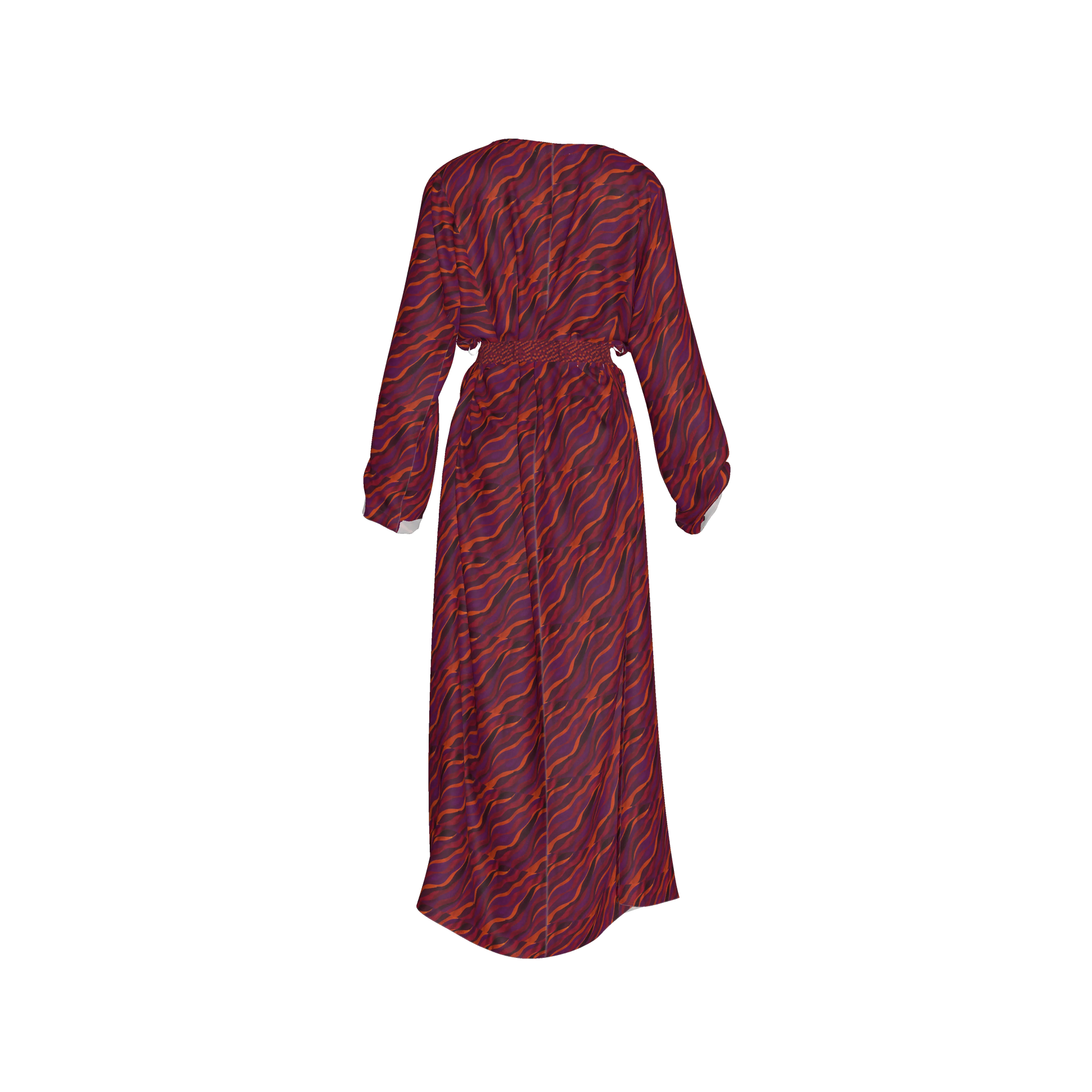 Kimono Sleeve Abaya in Lightweight Viscose Ecovero Rayon Crepe