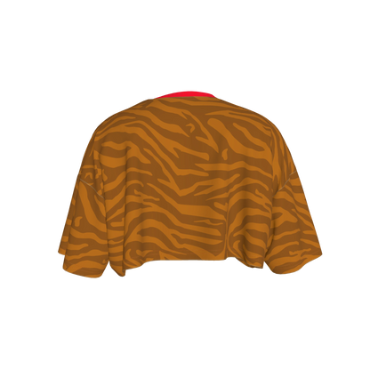 Tiger Stripe Crop T-shirt in Organic Cotton