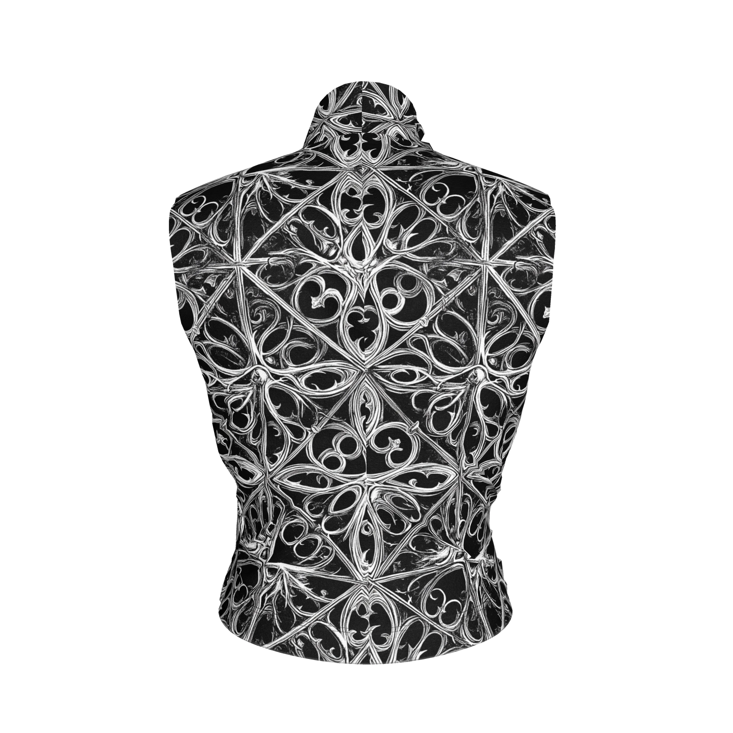 Gothic Lattice Surplice Top in Bamboo Cotton Jersey