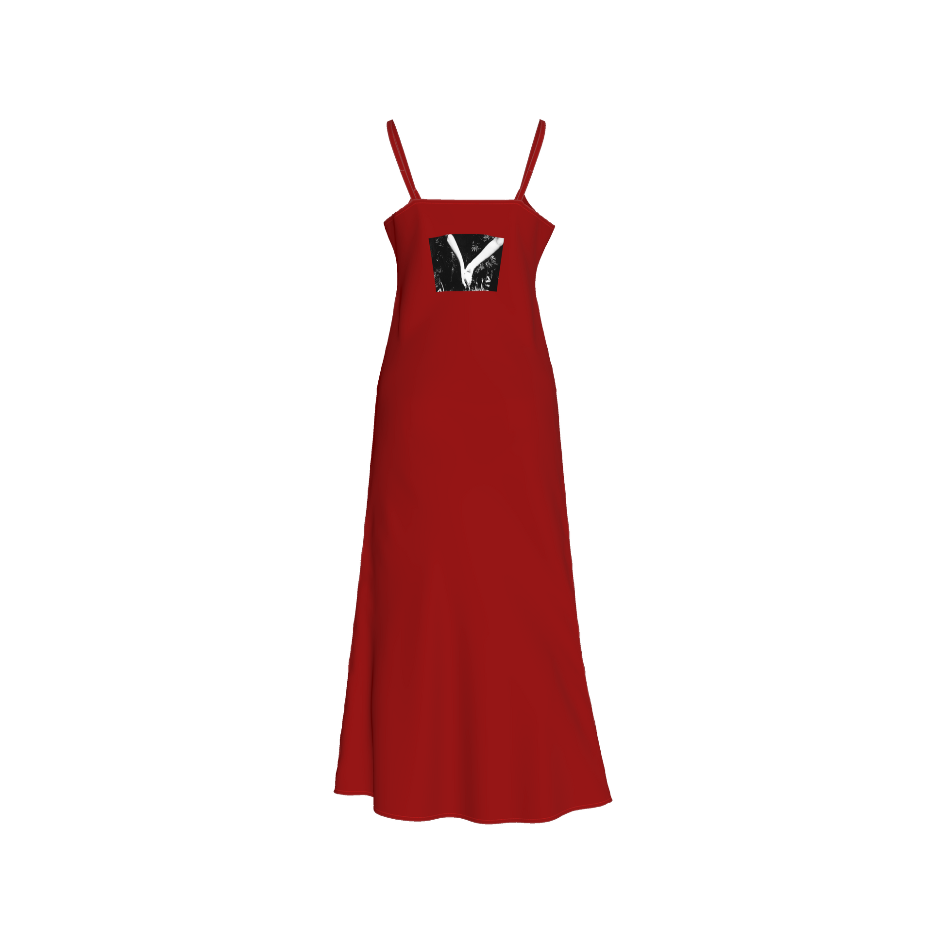 abrazos red slip dress